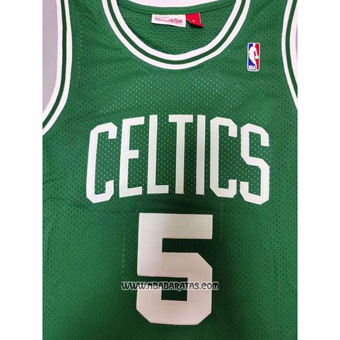 Camiseta Boston Celtics Kevin Garnett #5 Hardwood Classics Throwback Verde